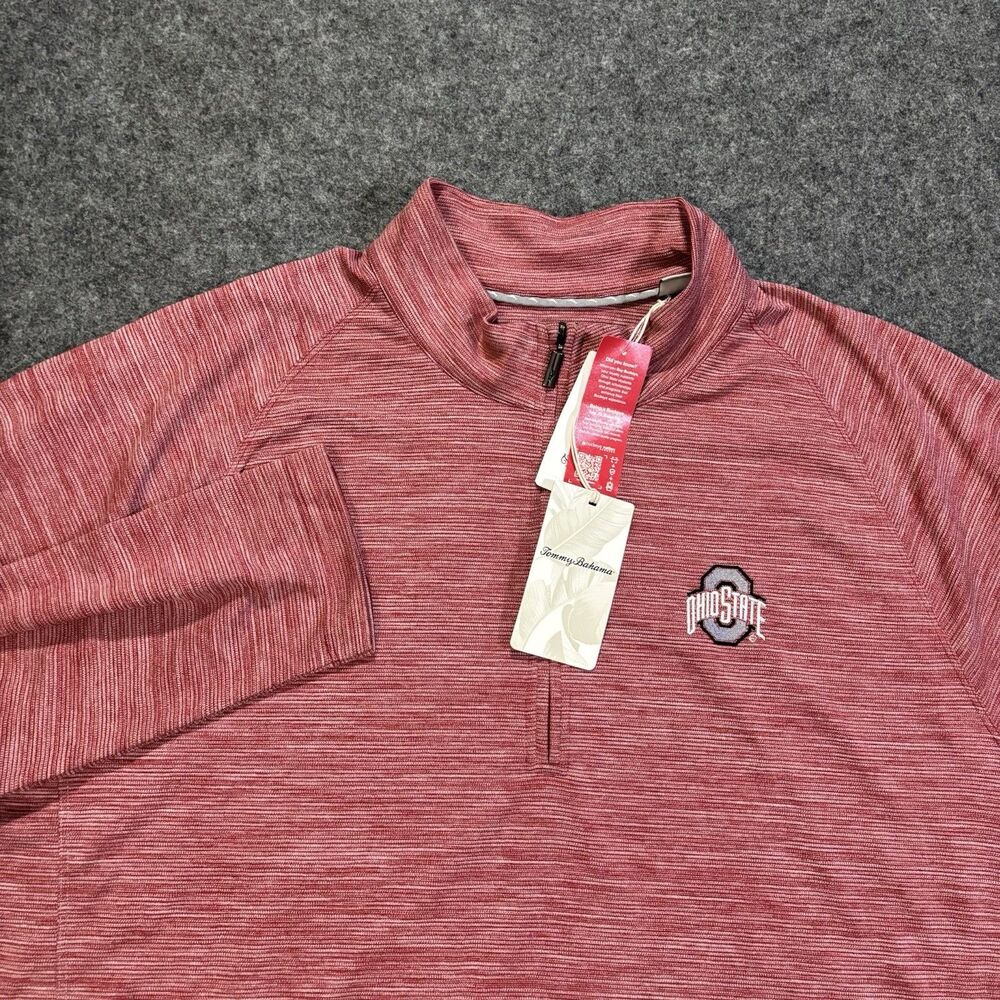 Ohio State Buckeyes Tommy Bahama 1/4 Zip Pullover Men’s 2XL Islandzone NEW